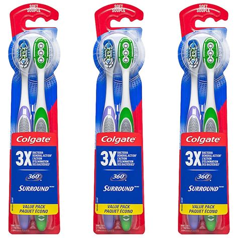 Colgate 360 Surround Toothbrush Soft 6 Count Health