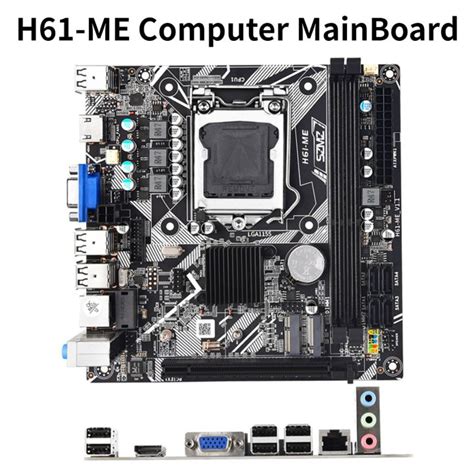 1 H61 ME Mini ITX Motherboard LGA 1155 Support NVME M 2 And WIFI