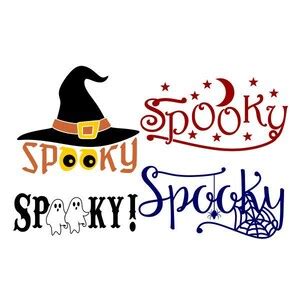 Spooky Halloween Cuttable SVG PNG DXF Eps Designs Cameo File