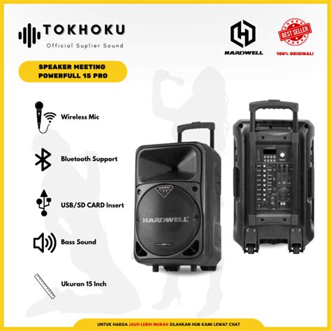 Hardwell Speaker Portable Meeting Ukuran 15 Inch Hardwell Turbovoice 15