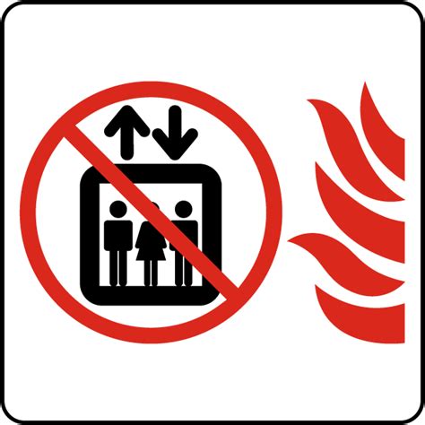 Elevator Fire Sign