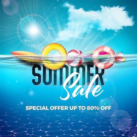 Premium Vector Hot Summer Sale Poster
