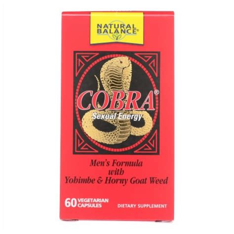 Natural Balance Cobra Sexual Energy 60 Vegetarian Capsules Case Of 1 60 Vcap Each King