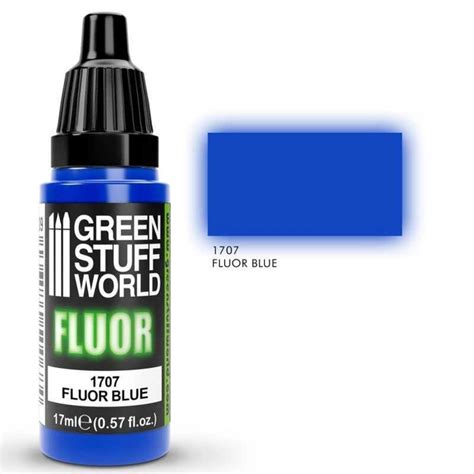 Флуоресцентная акриловая непрозрачная краска Fluor Paint BLUE 17 мл GSW ...