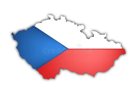 Map Of Czech Republic And Flag Stock Vector Illustration Of Diagram