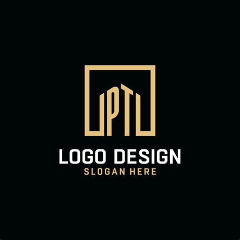 PT initial monogram logo design with square shape design ideas 12780785 Vector Art at Vecteezy