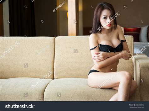 Beautiful Sexy Woman Black Lingerie Posing Stock Photo Shutterstock