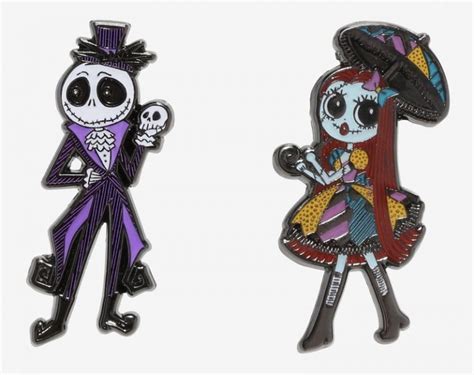 The Nightmare Before Christmas Jack Sally Dapper Pin Set At Hot Topic Disney Pins Blog