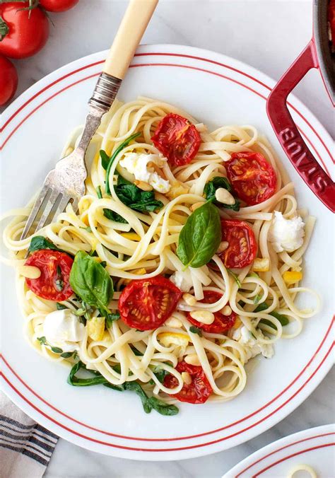 Linguine With Lemon Tomatoes Recipe Love And Lemons