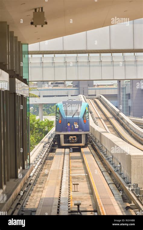 SINGAPORE - CIRCA NOVEMBER, 2015: Changi Airport Skytrain at daytime ...