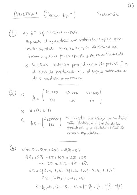 Solucion Pract 1 15 16 Algebra Lineal Studocu