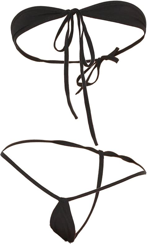 Amazon co jp chu U chu Lingerie Collection マイクロビキニ チューブトップ M ブラック