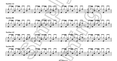 Simply Drumming Red Hot Chili Peppers Scar Tissue Drum Sheet