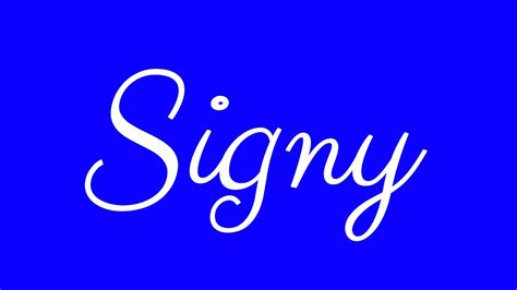 Learn How To Sign The Name Signy Stylishly In Cursive Writing Youtube