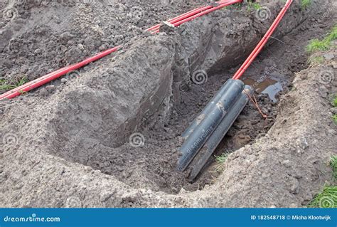 Installation Of Underground Cable Stock Photography | CartoonDealer.com ...