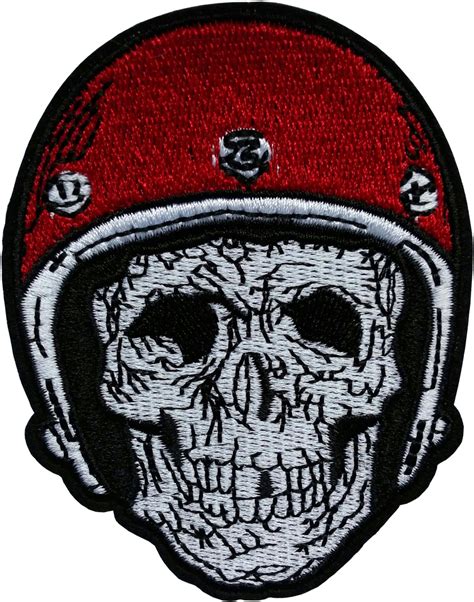 Patch Thermocollant T Te De Mort Casque Moto Rouge Cameleon Shop Fr