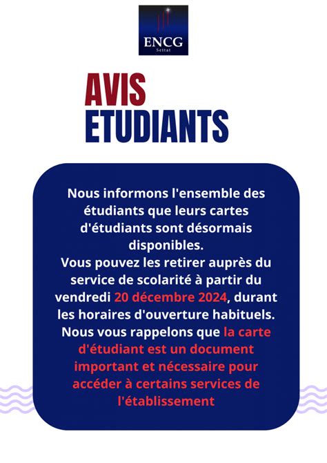 Avis aux étudiants Cartes détudiants sont désormais disponibles