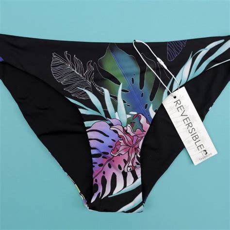 TiniBikini Swim Tinibikini Palm Print Reversible 2 Pc Bikini Nwt