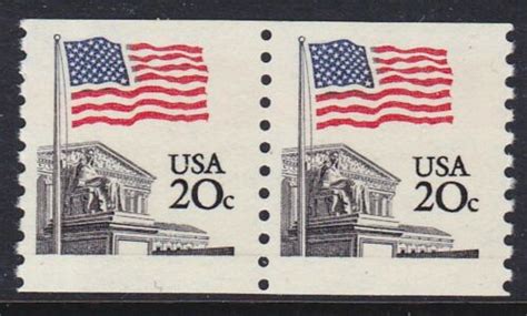 Scott 1895 FLAG OVER SUPREME COURT COIL PAIR MNH The Stamp Nut