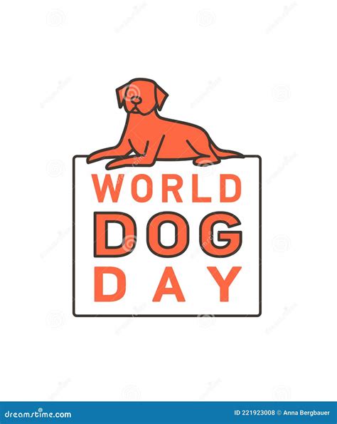 International Dog Day Logo. Celebration of Dogs Stock Vector
