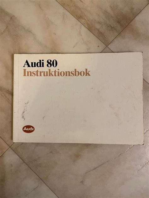 Se produkter som liknar Instruktionsbok Till Audi 8 på Tradera