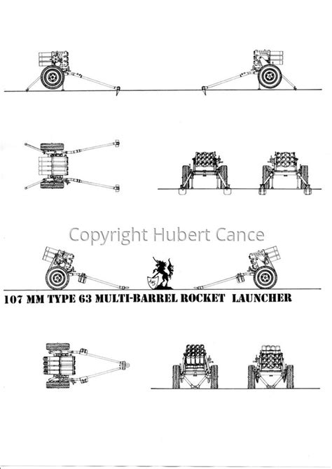 107 mm Type 63 Multi-Barrel Rocket Launcher Diagram