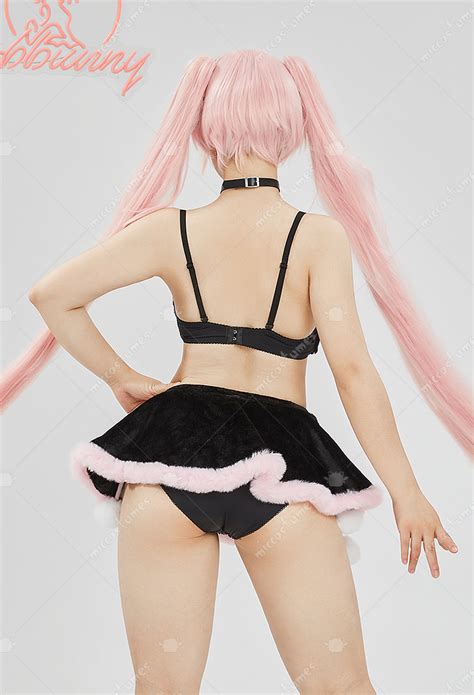 Women Kawaii Homewear Sexy Lingerie Set Plush Cat Paw Three Point Top And Panty With Skirt