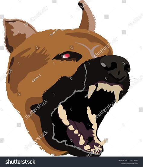 Vector Illustration Angry Dog Stock Vector Royalty Free 2220519851