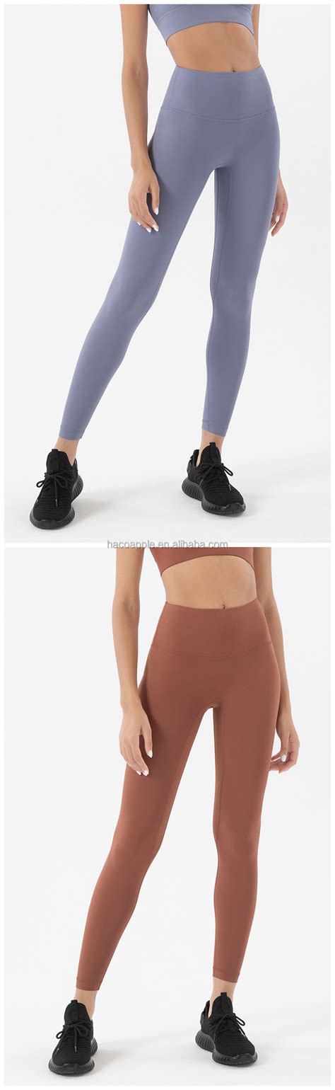 Custom High End Nude Lulu Women Leggings High Waist