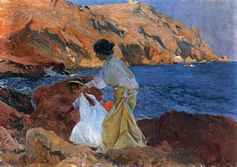 Solve Joaqu N Sorolla Y Bastida Clotilde And Elena On The Rocks At