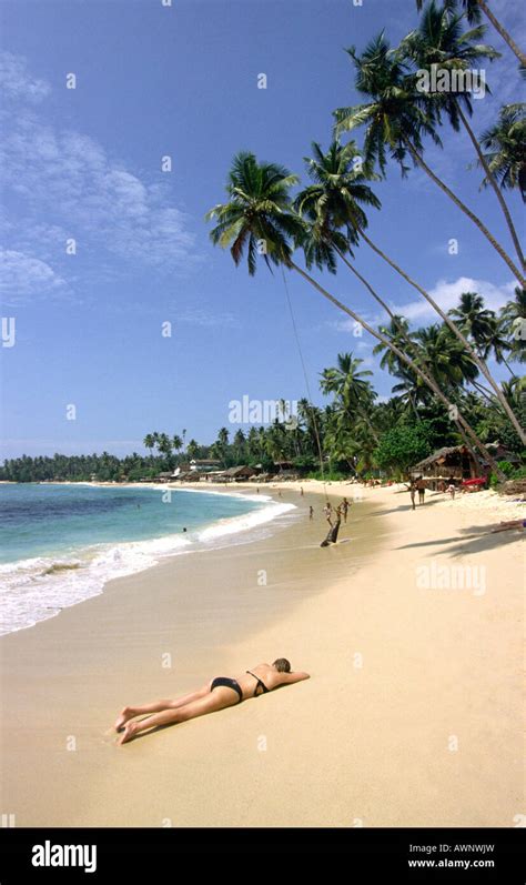 Sri Lanka Unawatuna Beach Stock Photo Alamy