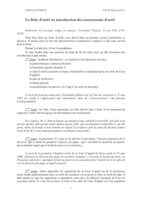 PDF Fiche D Arret DOKUMEN TIPS