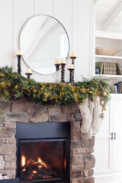 Fireplace Mantel Christmas Garland The Lilypad Cottage