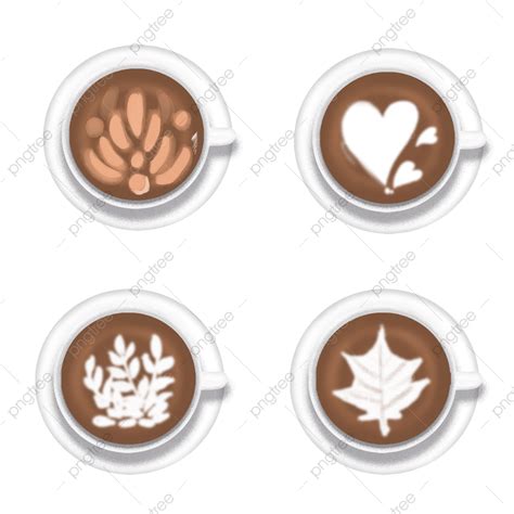 Coffee Latte Png Image Realistic Coffee Latte Flower Combination