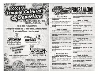 Programaci N Xxiv Semana Cultural Y Deportiva Ppt