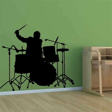 Dctop A Band Drummer Beating Drums Wall Stickers Pvc Kids Bedroom