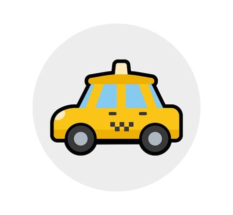 Premium Vector Taxi Car Vector Isolated Emoji Icon Taxi Emoticon