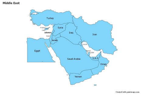 Mapas De Muestra Para Medio Este Azul Map Maker Middle East World