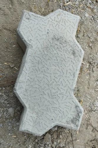 Grey Concrete Zig Zag Paver Block Dimensions 240x120x80 Thickness