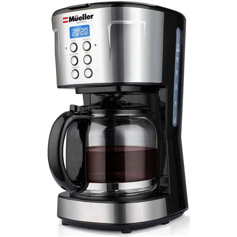 Mueller Ultra Coffee Maker Programmable 12 Cup Machine Multiple Brew Strength Keep Warm