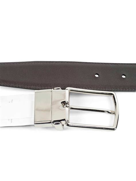 Belts Coach Grainy Leather Reversible Belt Saddledark Thebs