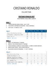 Cristiano Ronaldo Diet Plan.pdf - CRISTIANO RONALDO FULL DIET PLAN CRISTIANO RONALDO DIET HIGH ...