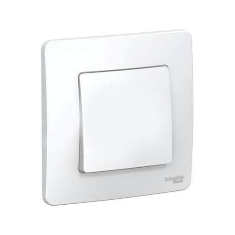 1-клавишный выключатель Systeme Electric BLANCA 6А, 250B, БЕЛЫЙ ...