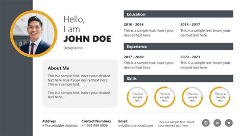 One Slide Resume Template For PowerPoint