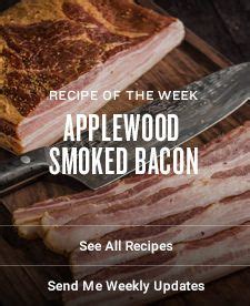 the recipe for applewood smoked bacon is shown