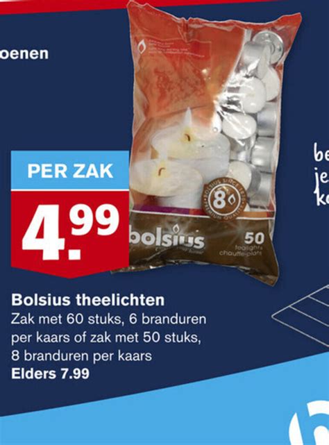 Bolsius Theelichten Stuks Aanbieding Bij Hoogvliet