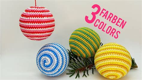 Drei farbige Kugeln häkeln three colored crochet balls YouTube