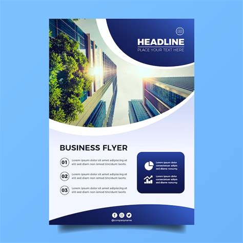 Free Vector Vertical Business Flyer Template