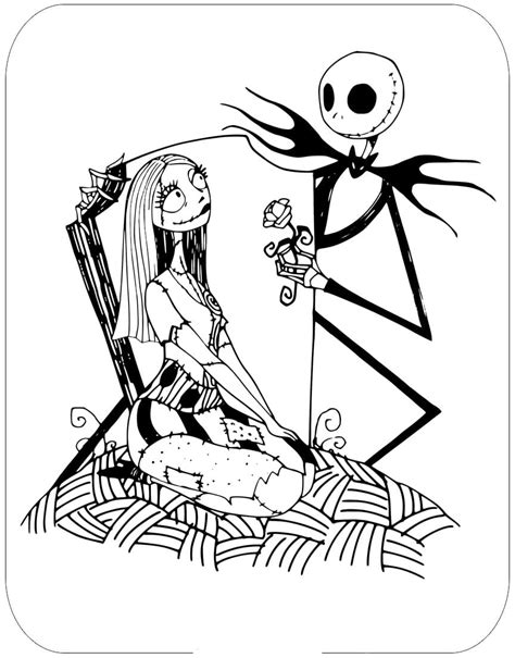 Nightmare Before Christmas Lock Shock Barrel Sketch Coloring Page