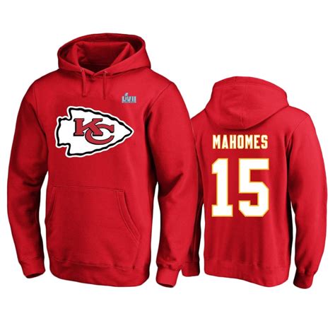 Kansas City Chiefs Patrick Mahomes Red Super Bowl LVII Hoodie - NB Jersey